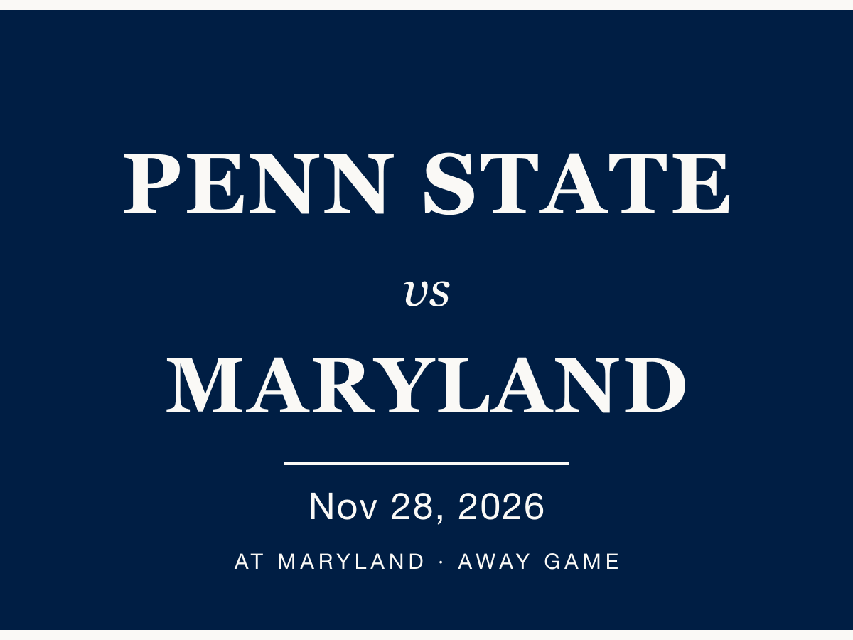 Penn State vs Maryland — 2026 watch party